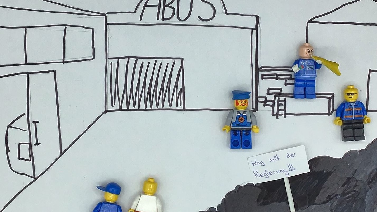 Arbeiter-Legofiguren als Symbole für Arbeiter.
